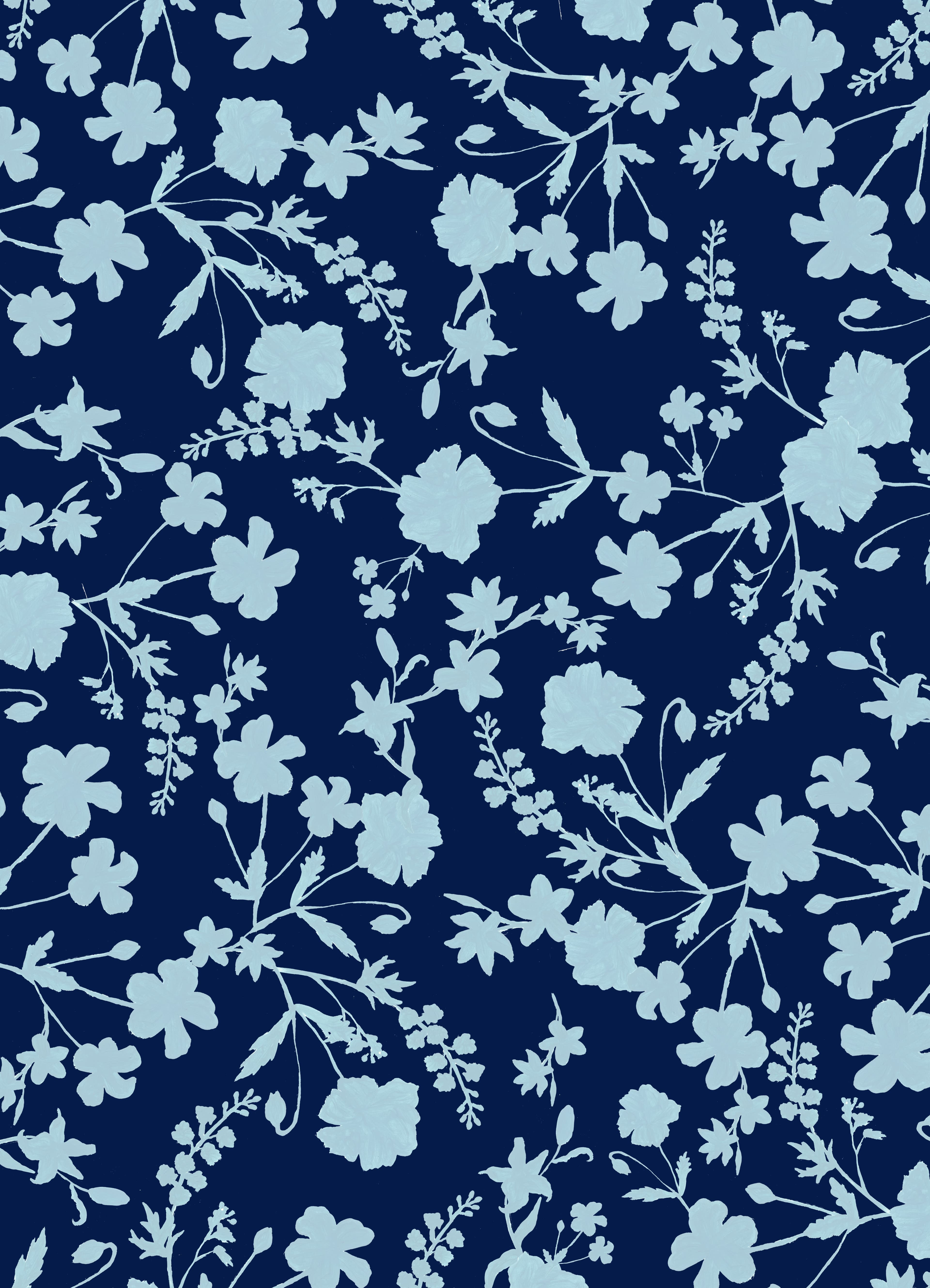 Silhouette floral pattern
