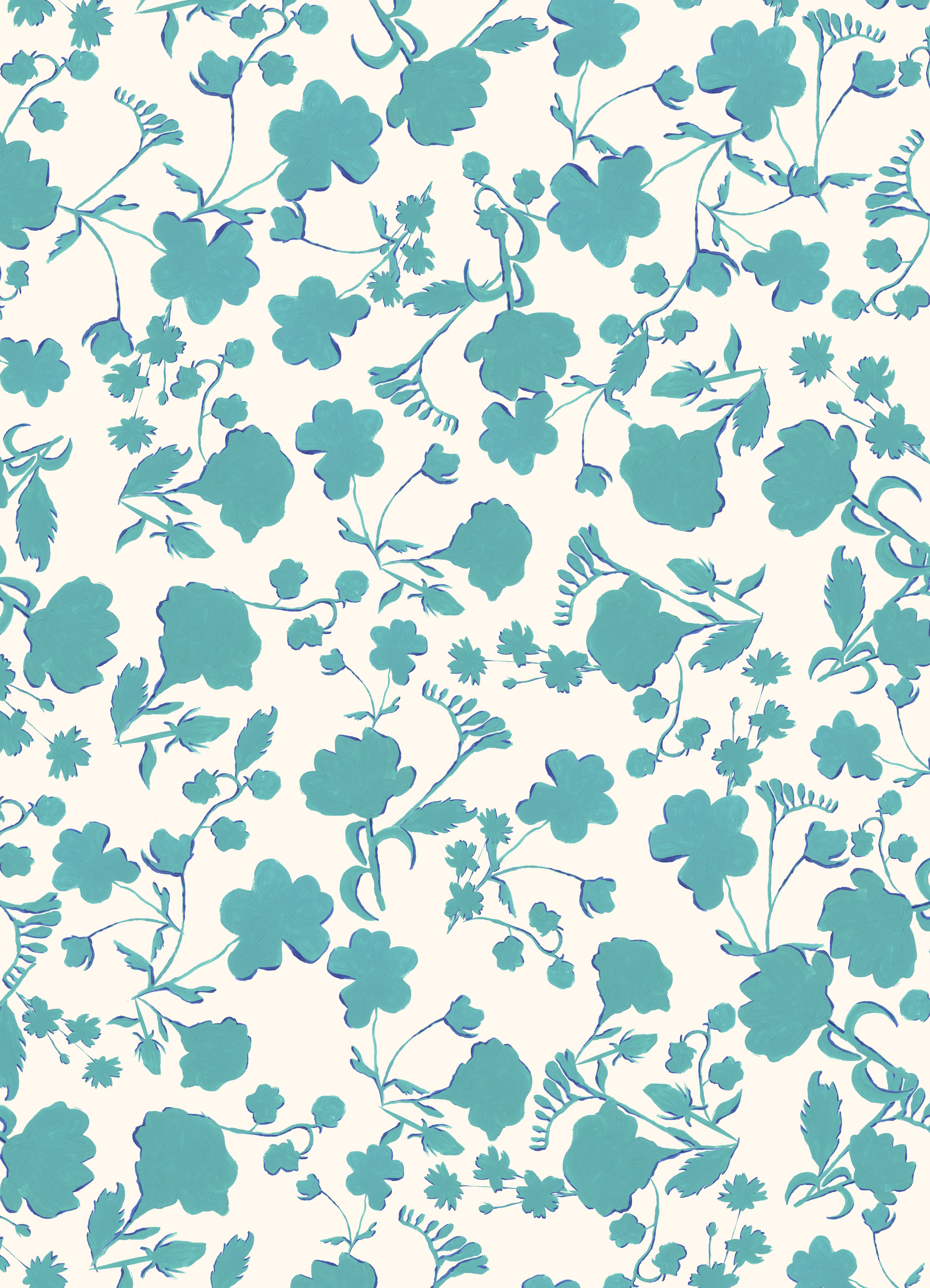 Silhouette floral pattern