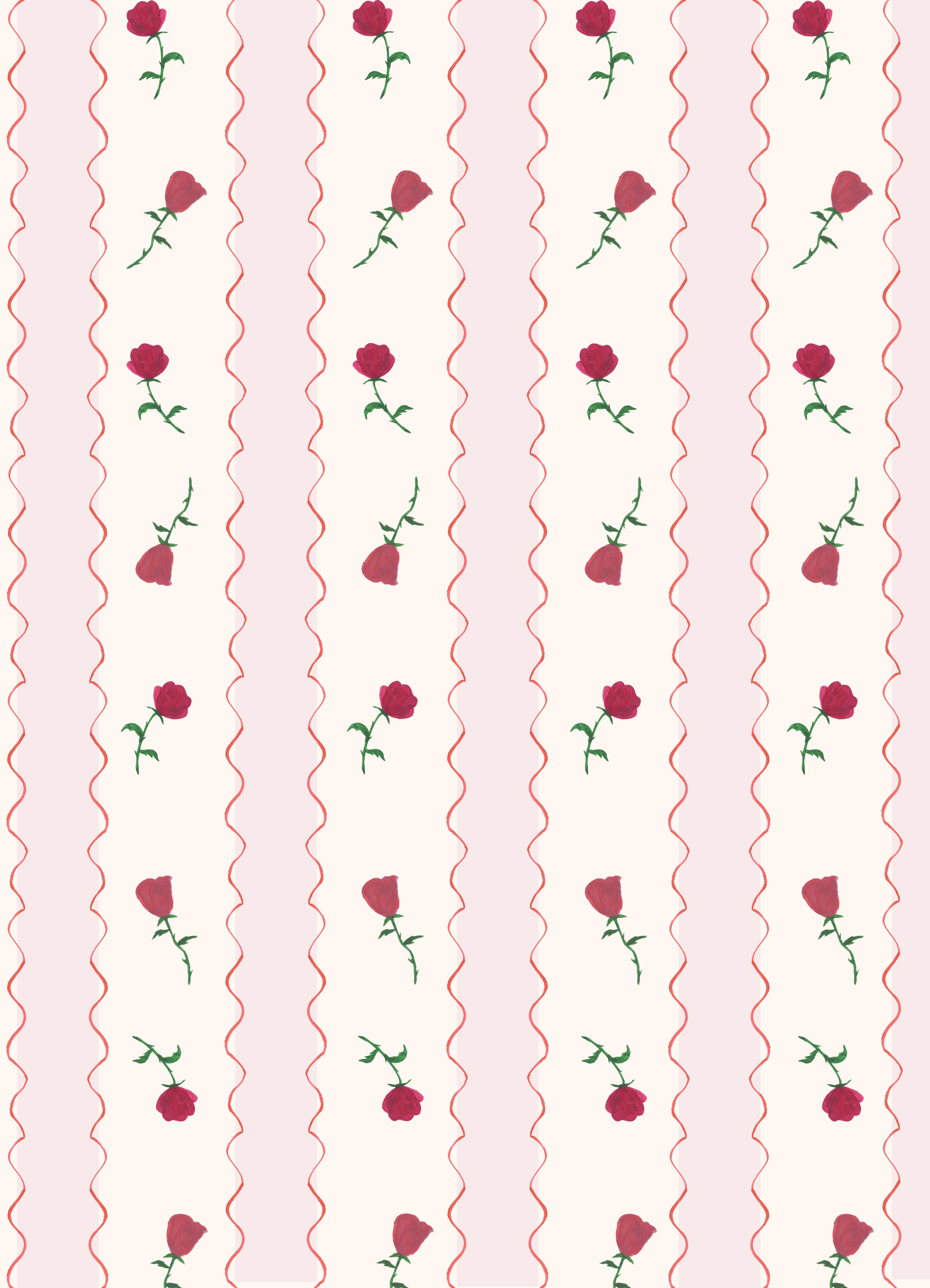 Striped ditsy floral pattern